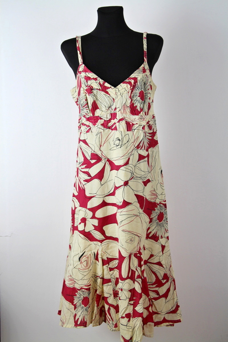 Béžovočervené  šaty  Per Una 