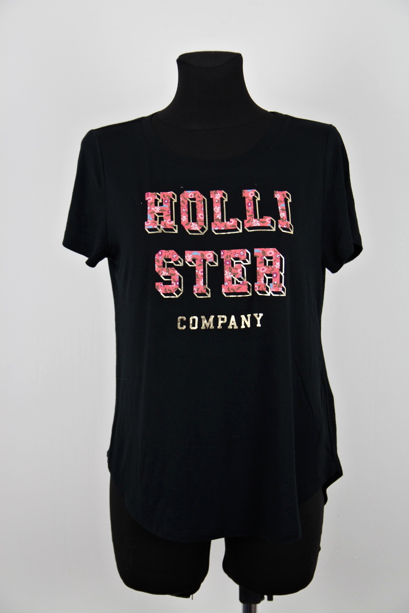 Černé tričko  Hollister 